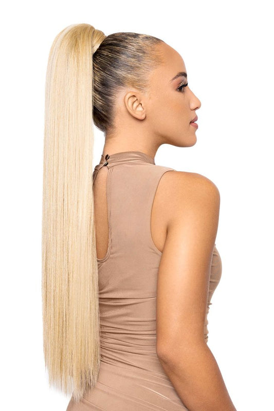 Blonde Straight Remy Human Ponytail Hair