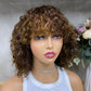 Special Color Virgin Hair Water Wave Bob Wig