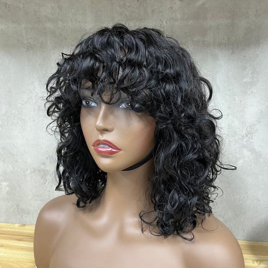 Nature Color Virgin Hair Water Wave Bob Wig