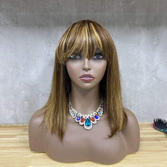 Piano Fumi Human Hair Fringe Wig