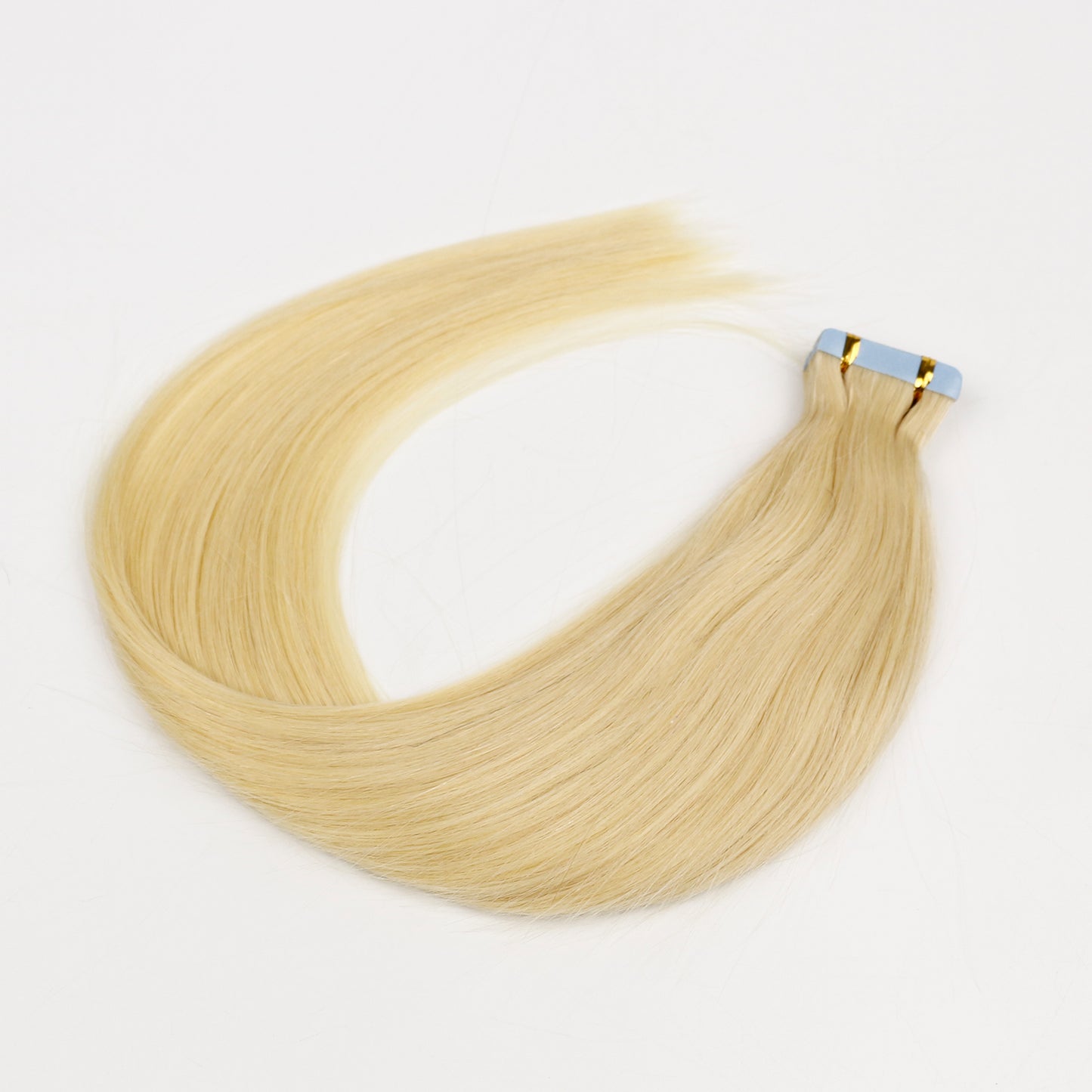 Blonde Virgin Human Hair Straight Tape In Hair Extension