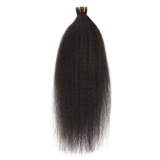 Nature Virgin Human Hair Kinky Straight Tape In Hair Extension