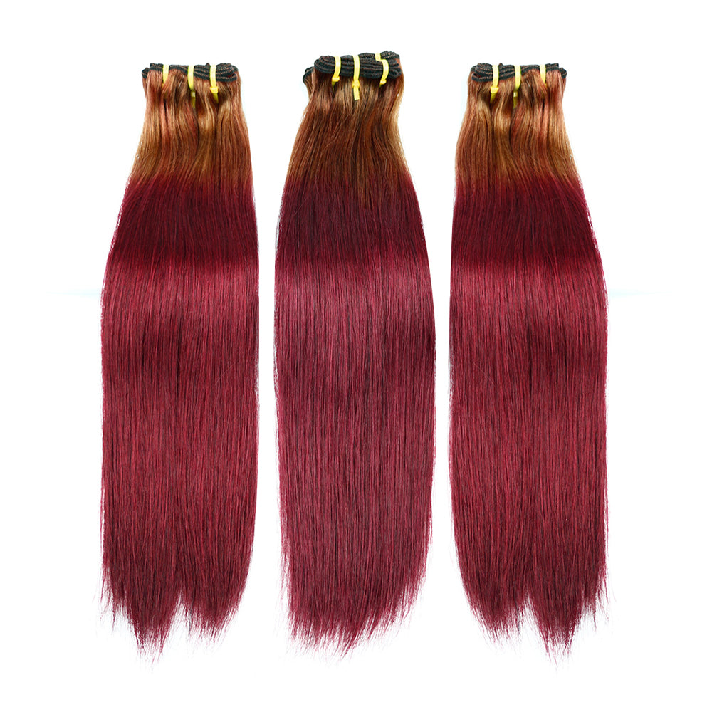 4/99J# Straight Fumi Hair 3 Bundles Hair Weaves