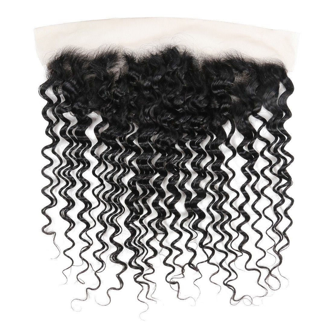 Deep Wave 100% Human Hair 13x4 Lace Frontal Natural Black