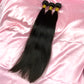 Straight 100% Human Hair 3 Bundles Natural Black