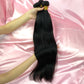 Straight 100% Human Hair 3 Bundles Natural Black