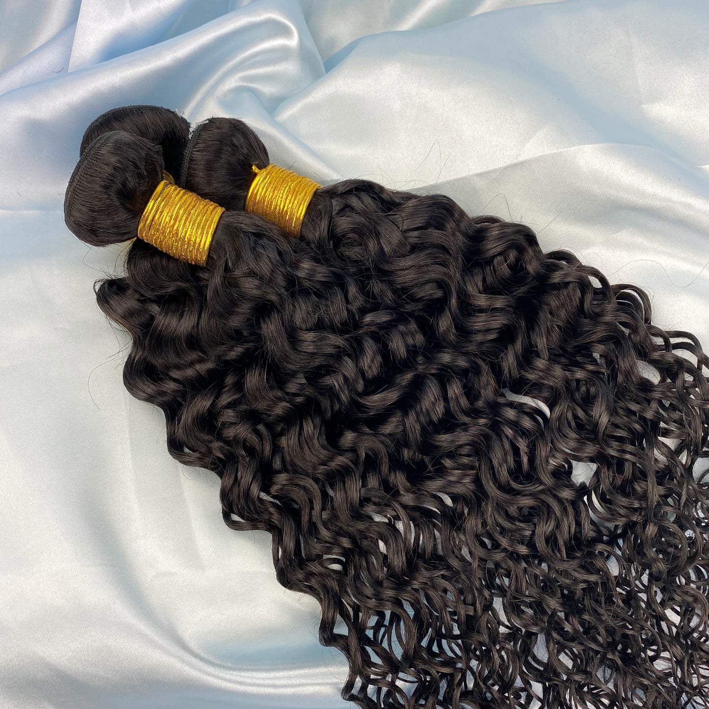 Water Wave 100% Human Hair 3 Bundles Natural Black