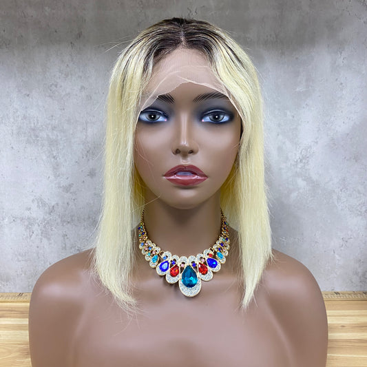 Mix Color Blonde 613 Remy Human Hair Bob Wig