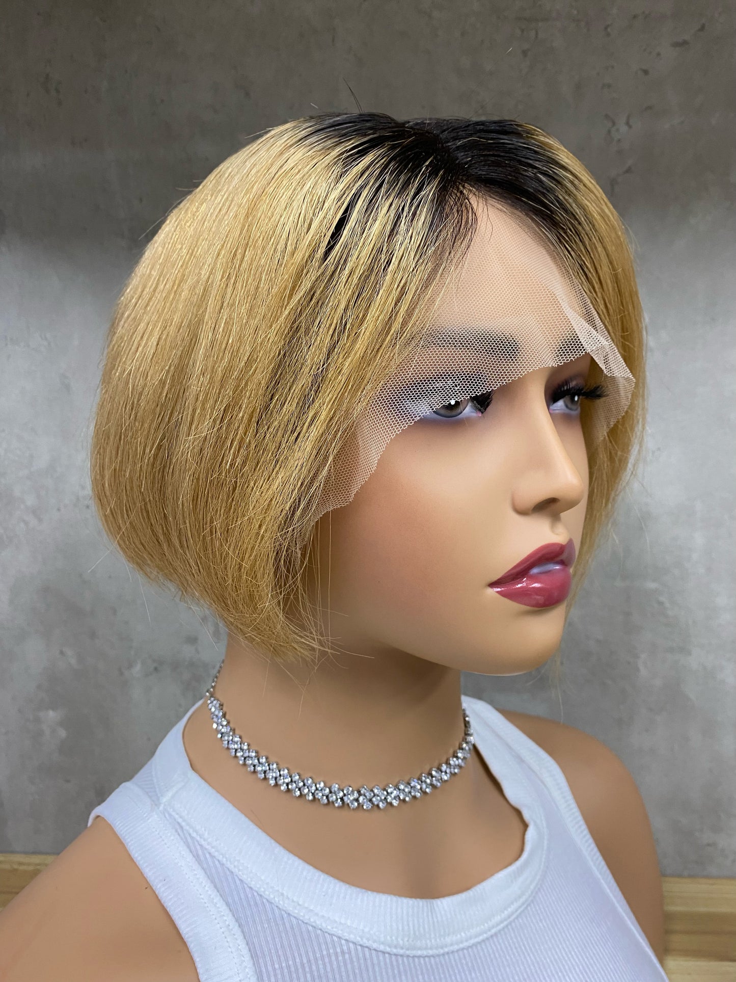 High Quality T-Part Frontal Remy Human Hair Pixie Cut Wigs