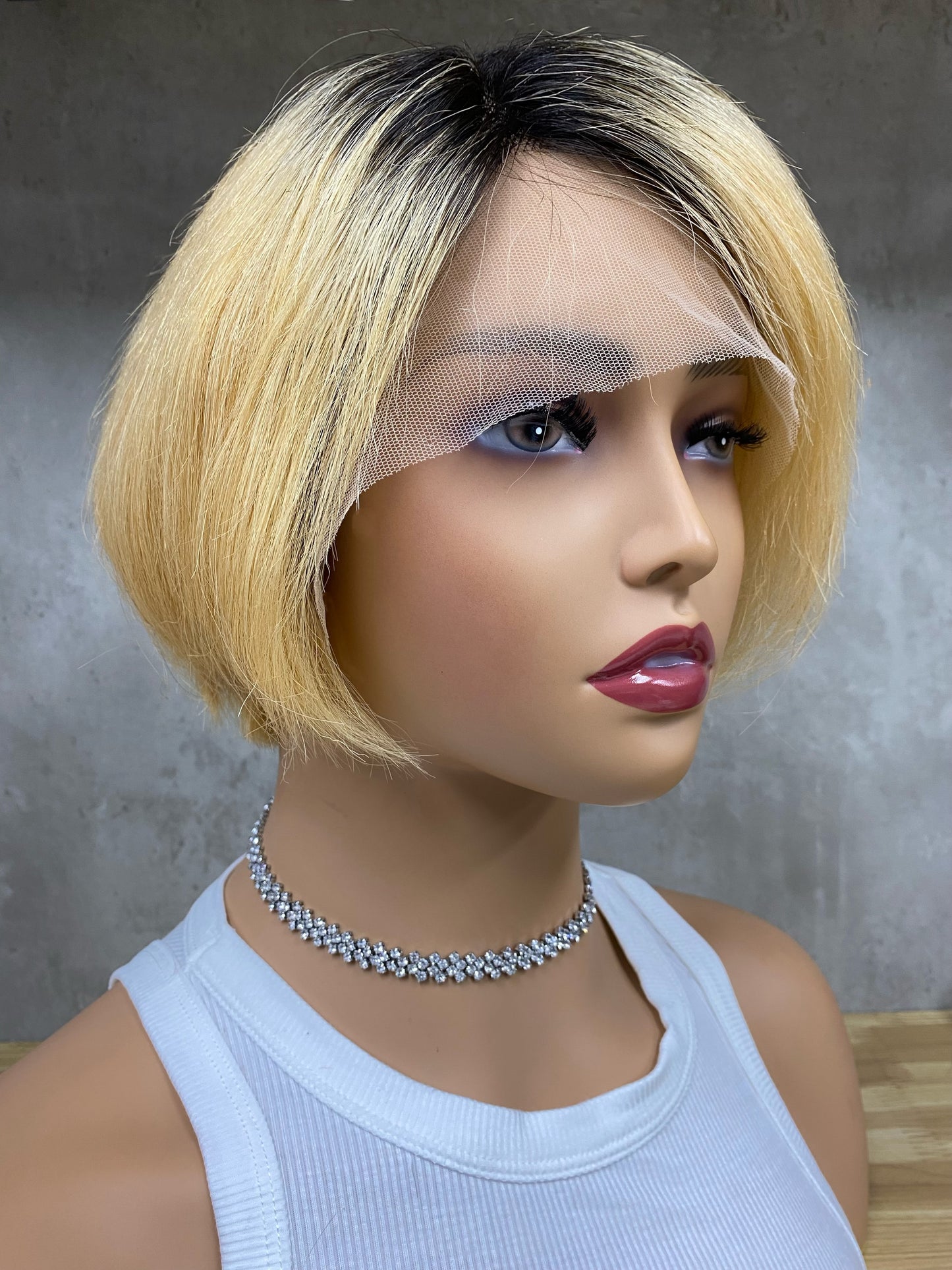 High Quality T-Part Frontal Remy Human Hair Pixie Cut Wigs