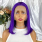 Special Remy Human Color Hair Purple Bob Wig