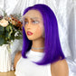 Special Remy Human Color Hair Purple Bob Wig