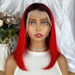 Special Remy Human Color Hair Nature/Red Bob Wig