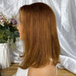 Special Remy Human Color Hair Honey Brown Bob Wig