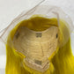 Special Remy Human Color Hair Yellow Bob Wig