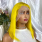 Special Remy Human Color Hair Yellow Bob Wig