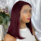 Special Remy Human Color Hair Burgundy Bob Wig