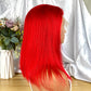 Special Remy Human Color Hair Red Bob Wig