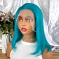 Special Remy Human Color Hair Staight Sea Blue Bob Wig