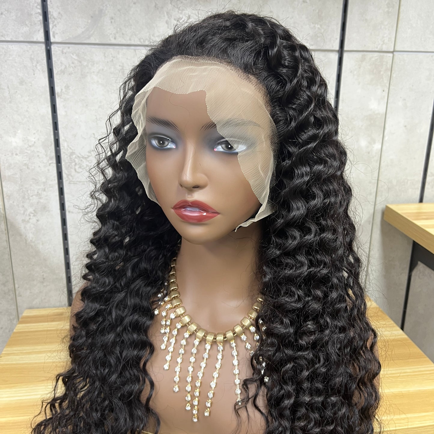 Future 13x4 Lace Remy Human Hair Deep Wave Wigs