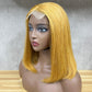 Honey Blonde 4x4 Lace Fumi Human Hair Straight Wigs