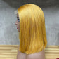 Honey Blonde 4x4 Lace Fumi Human Hair Straight Wigs