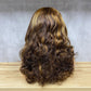 Special Texture 13x4 Lace Remy Human Hair Bouncy Curly Wigs