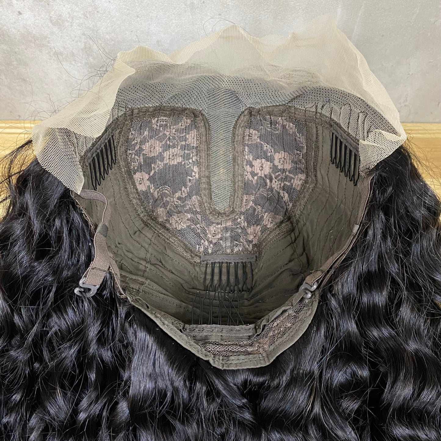 Nature Black Water Wave 13x4 T-Part Lace Frontal Remy Human Hair Wig