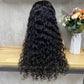 Nature Black Water Wave 13x4 T-Part Lace Frontal Remy Human Hair Wig