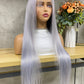 Moonlight Grey 13x4 Lace Frontal Remy Human Hair Straight Hair Wigs