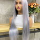 Moonlight Grey 13x4 Lace Frontal Remy Human Hair Straight Hair Wigs