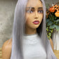 Moonlight Grey 13x4 Lace Frontal Remy Human Hair Straight Hair Wigs