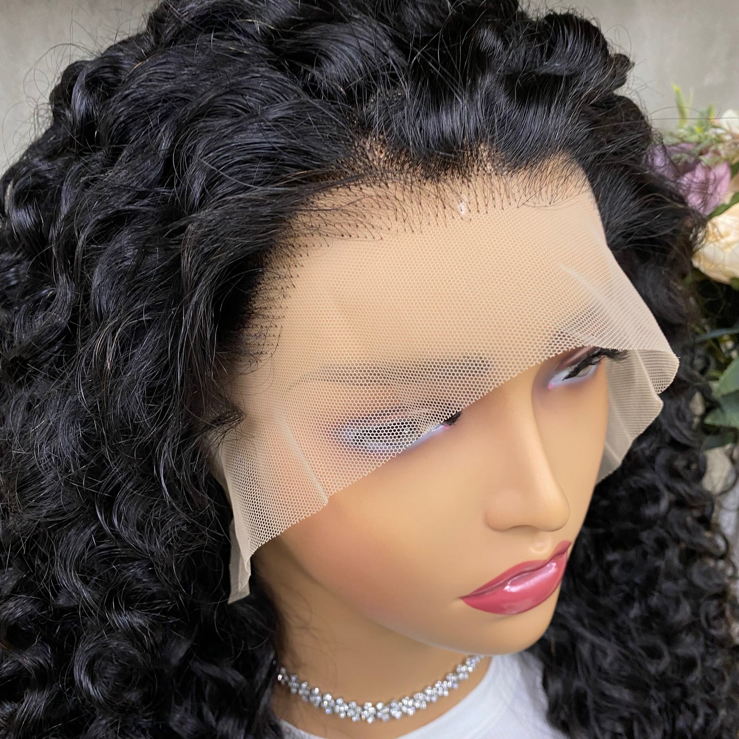 High Density Nature 13x4 Frontal Remy Human Hair Water Wave Wigs