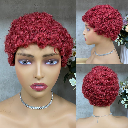 Special Texture Remy Human Hair Wool Curly Wig