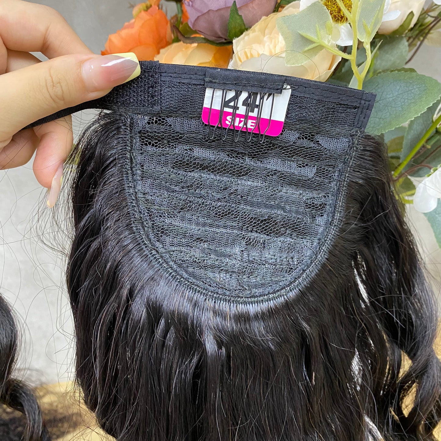 Nature Black Straight Remy Human Ponytail Hair