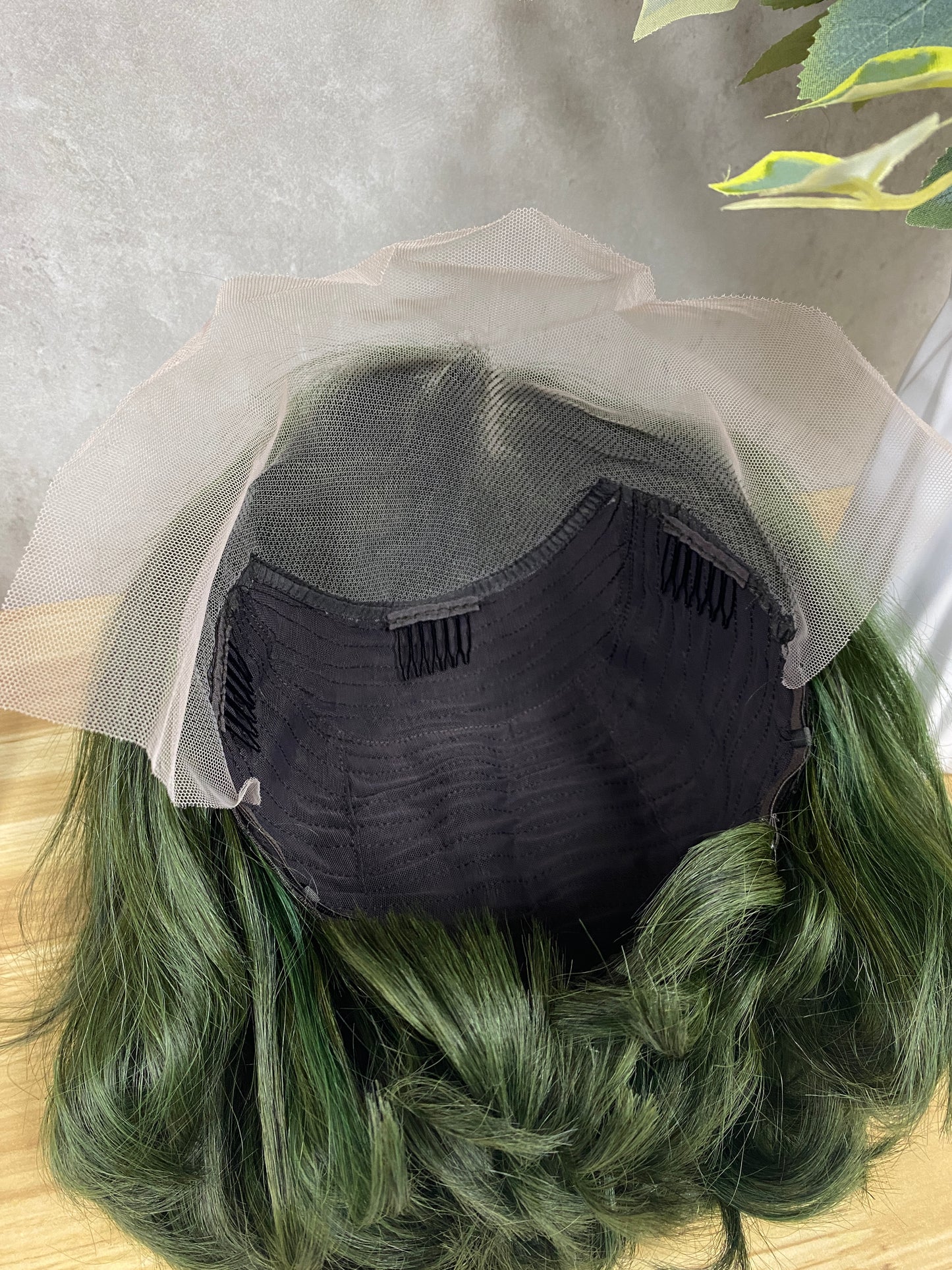 Special Color Dark Green Human Hair Remy Hair Pixie Cut Wig