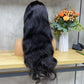 Nature Black Body Wave 13x4 T-Part Lace Frontal Remy Human Hair Wig