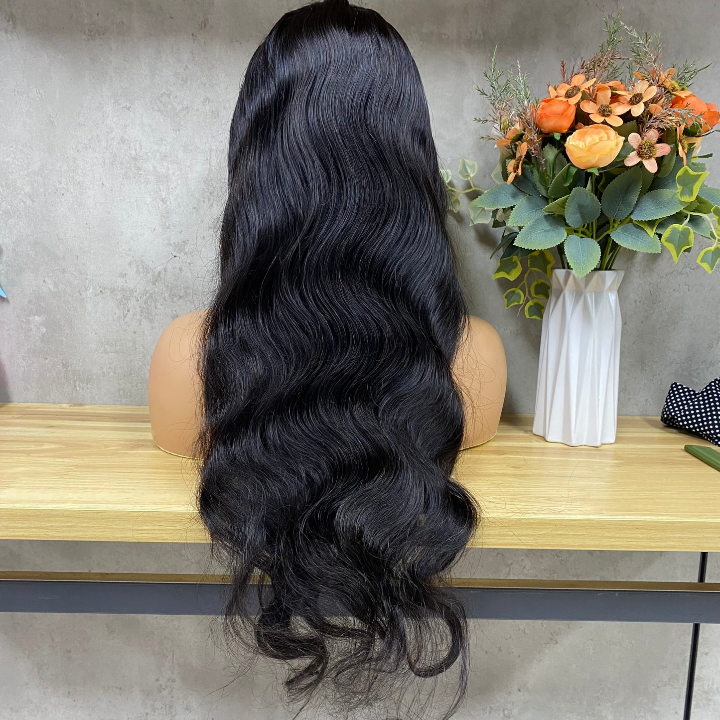 Nature Black Body Wave 13x4 T-Part Lace Frontal Remy Human Hair Wig