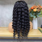 Nature Black Deep Wave 13x4 T-Part Lace Frontal Remy Human Hair Wig