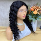 Nature Black Deep Wave 13x4 T-Part Lace Frontal Remy Human Hair Wig