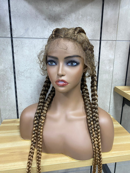 Mix Color Piano Synthetic Braided Wig