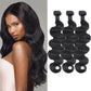 Body Wave Remy Human Hair 3 Bundles Natural Black