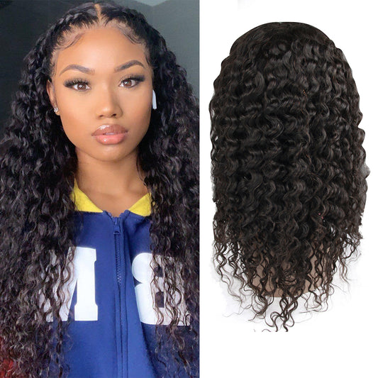 Natural Color Deep Wave 13x4 Lace Frontal Wig