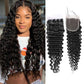 Deep Wave Remy Human Hair 4x4 Lace Closure Natural Black