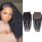 Kinky Curly 100% Human Hair 4x4 Lace Closure Natural Black