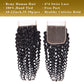 Kinky Curly Remy Human Hair 3 Bundles With 4x4 Lace Closure Natural Black