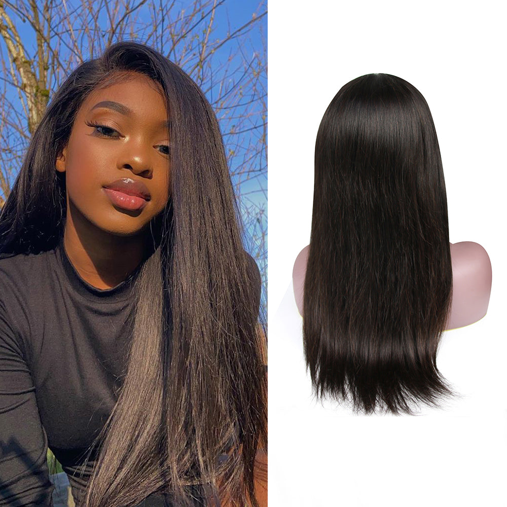 Natural Color Straight 13x4 Lace Frontal Wig